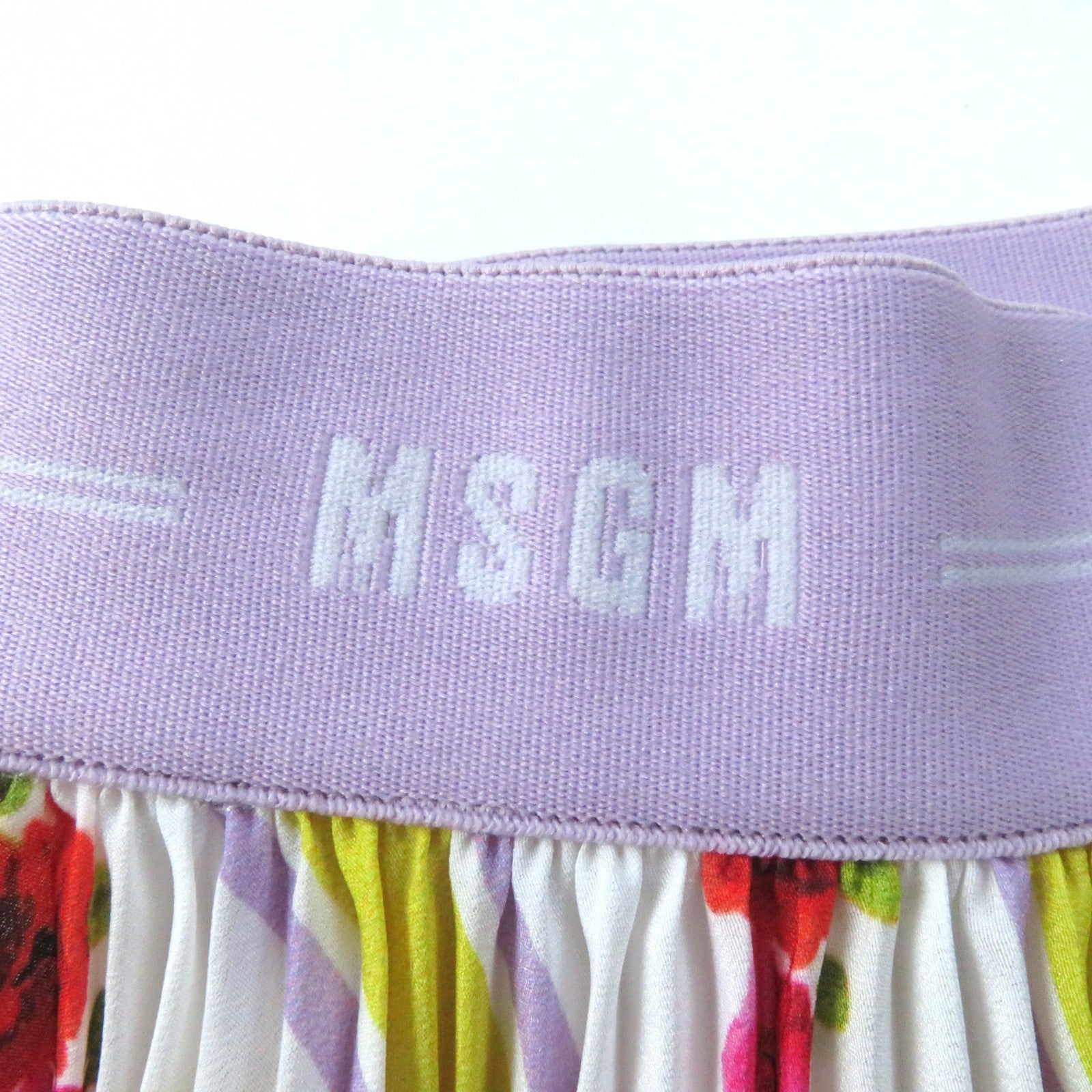 MSGM マルチ フラワー プリーツ スカート 36