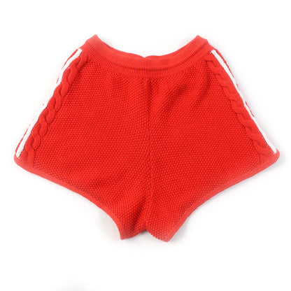 グッチ adidas トレフォイル ニット ショーツ オレンジ M