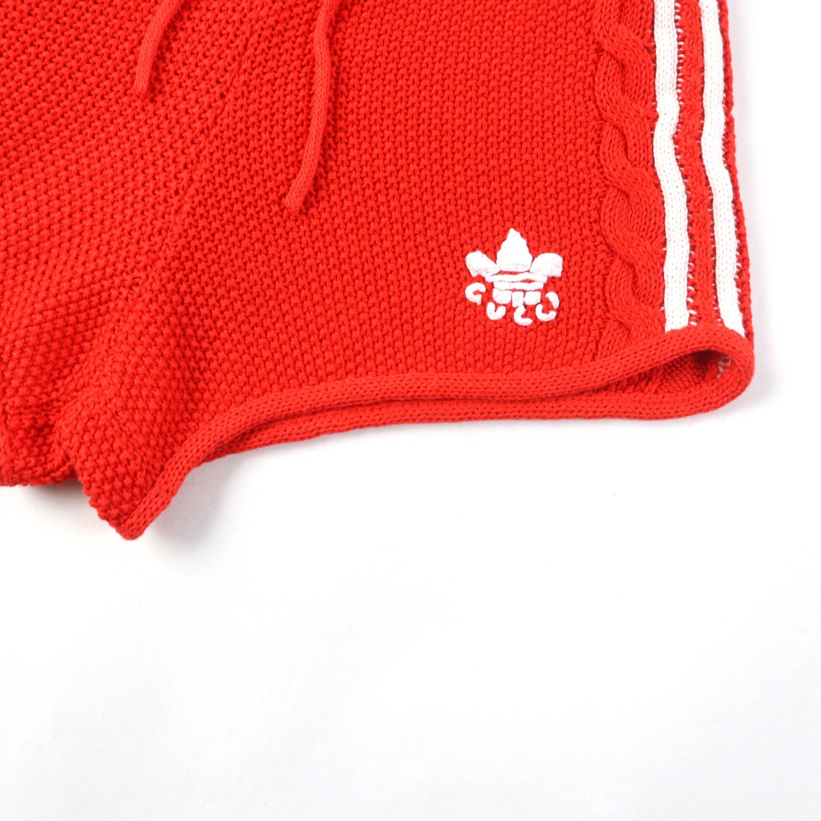 グッチ adidas トレフォイル ニット ショーツ オレンジ M
