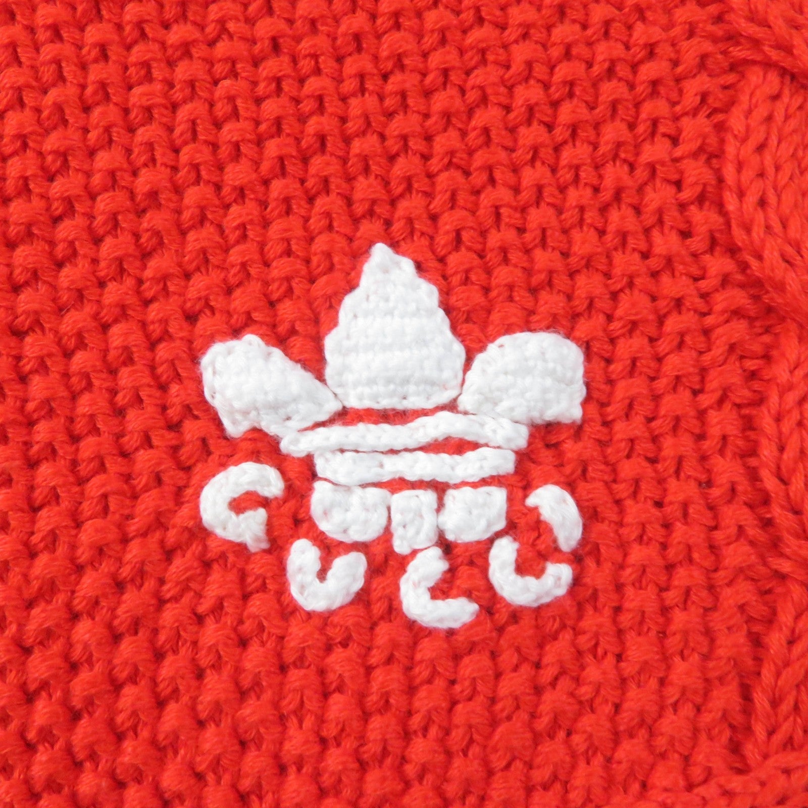 グッチ adidas トレフォイル ニット ショーツ オレンジ M