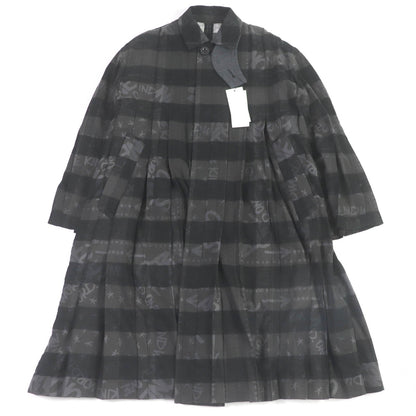 Sacai Eric Haze チェック ロゴ プリント オーバーサイズ コート