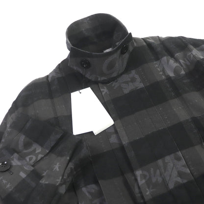 Sacai Eric Haze チェック ロゴ プリント オーバーサイズ コート