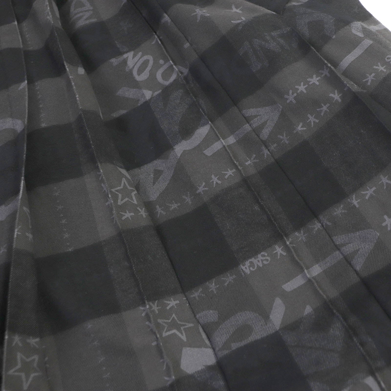 Sacai Eric Haze チェック ロゴ プリント オーバーサイズ コート