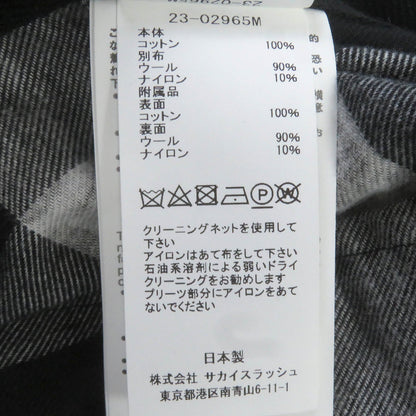 Sacai Eric Haze チェック ロゴ プリント オーバーサイズ コート