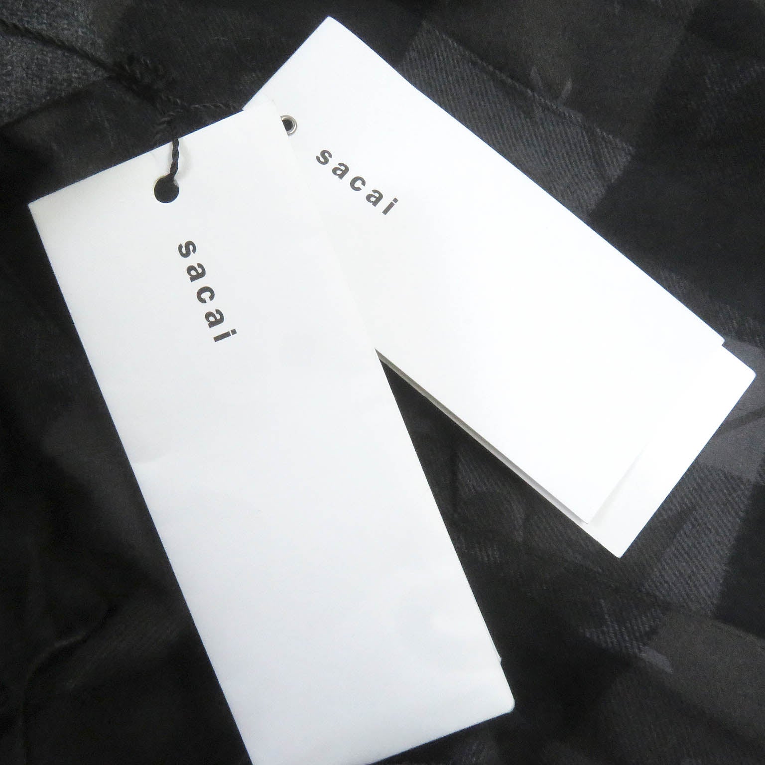Sacai Eric Haze チェック ロゴ プリント オーバーサイズ コート
