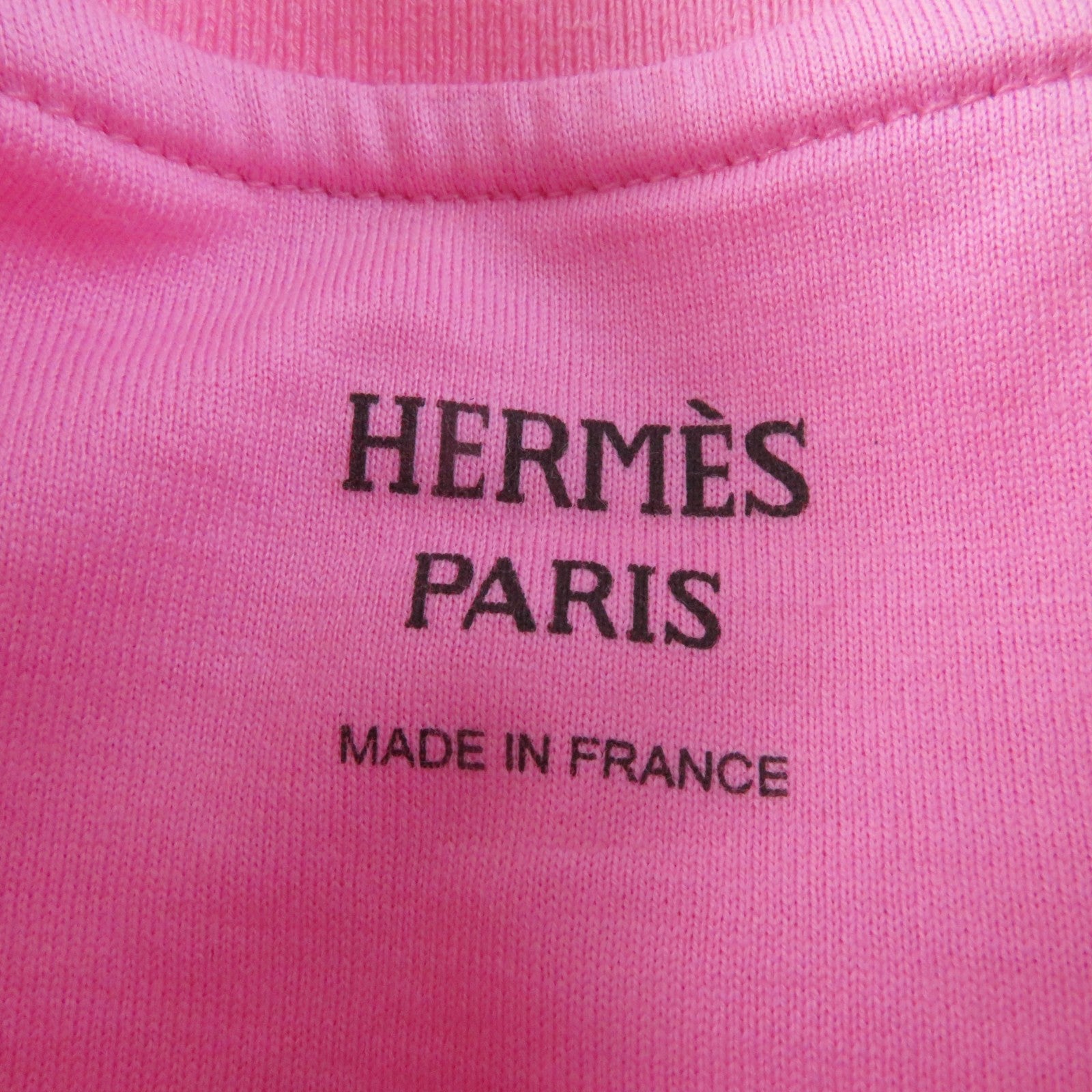 エルメス コットン モックネック Tシャツ ピンク 34