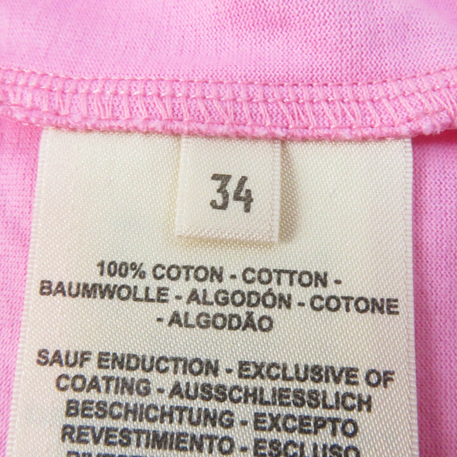 エルメス コットン モックネック Tシャツ ピンク 34