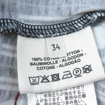 エルメス コットン スクエア ネック 3/4 スリーブ トップ