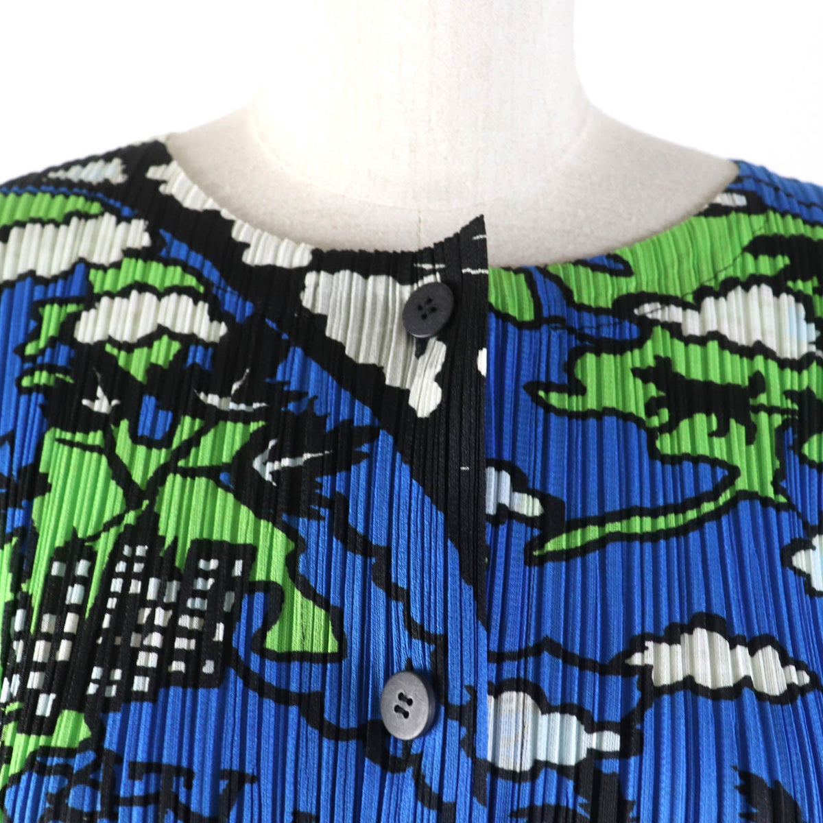 PLEATS PLEASE ワールド マップ デザイン カーディガン