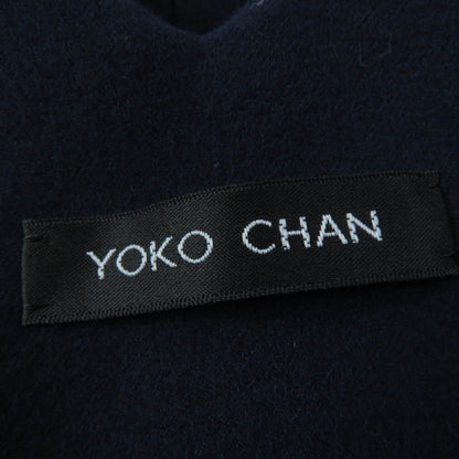 YOKO CHAN ウール ポリウレタン ドレス パール付き