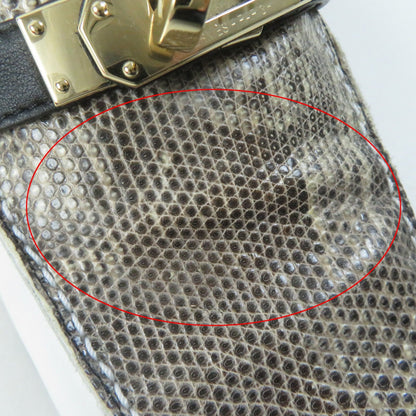 エルメス ケリー バックル リザード レザー モカシン 35