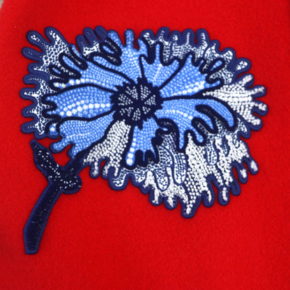 ルイヴィトン 刺繍入り バーシティ ジャケット レッド ホワイト