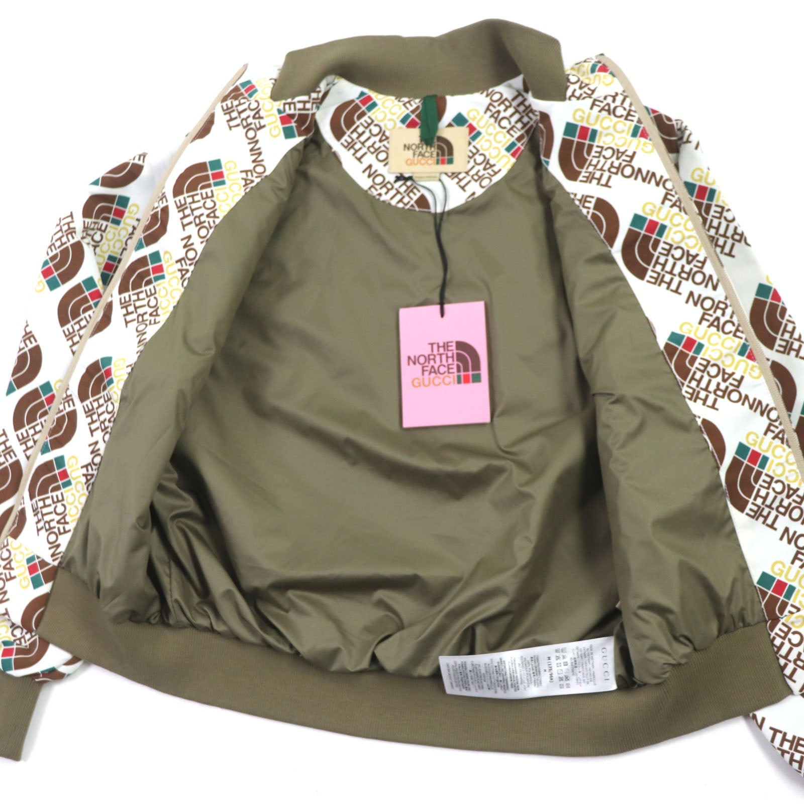 グッチ ザ ノース フェイス ボンバー ジャケット ブラウン M