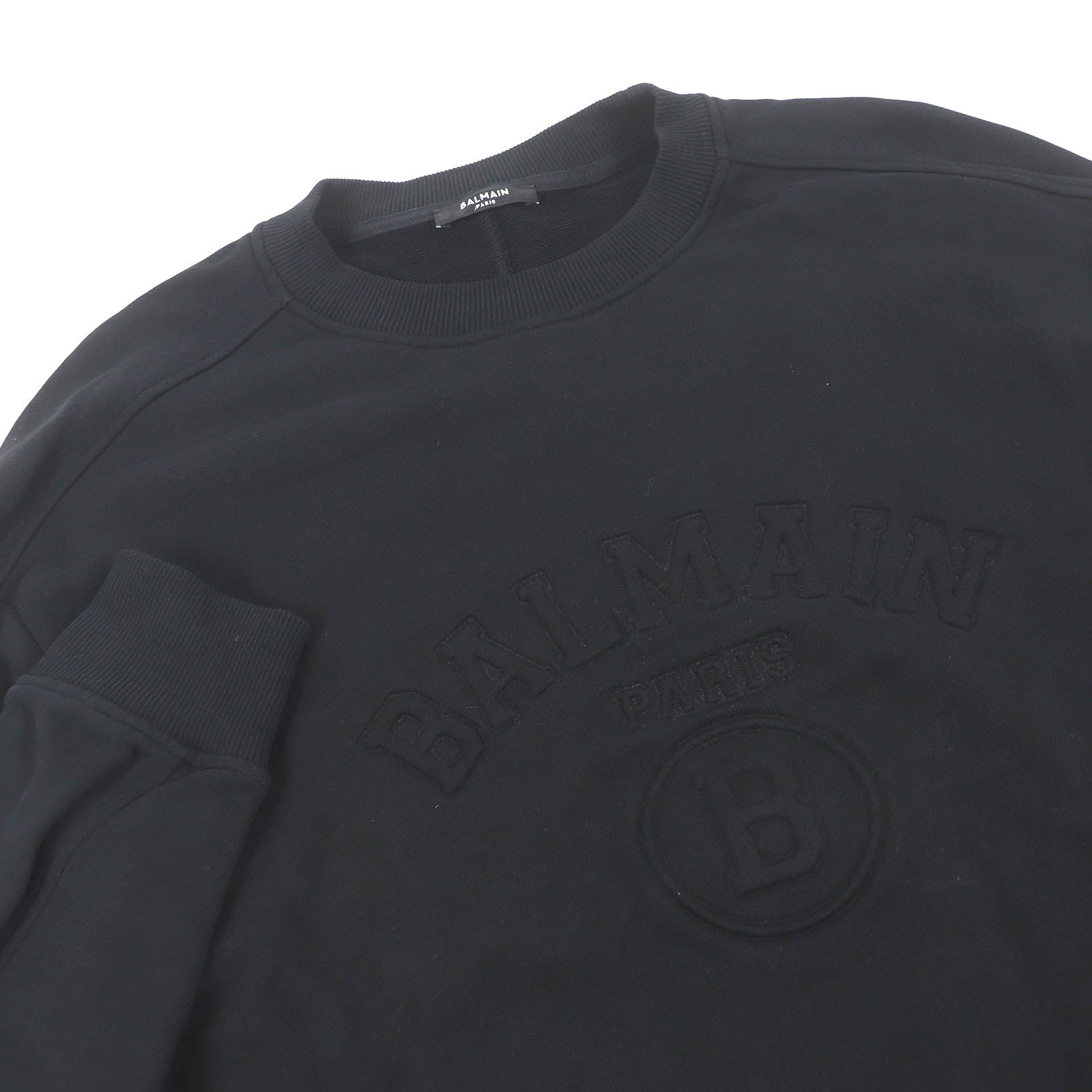 Balmain ロゴ クルーネック スウェットシャツ ブラック S