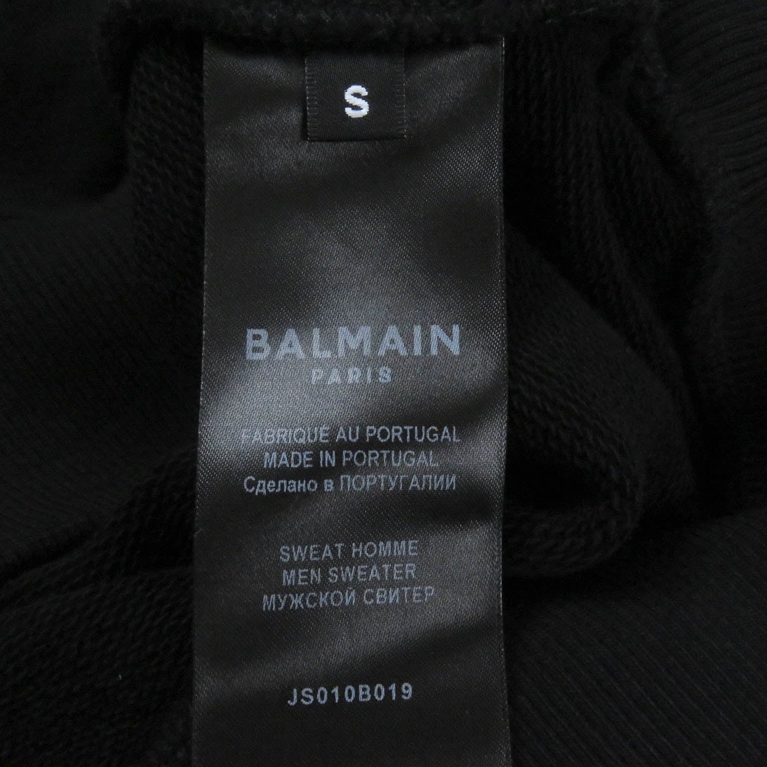 Balmain ロゴ クルーネック スウェットシャツ ブラック S