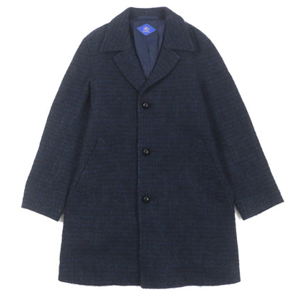 RING JACKET ウール アルパカ モヘア シルク チェック コート