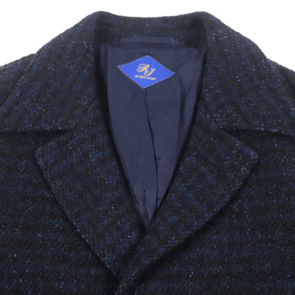 RING JACKET ウール アルパカ モヘア シルク チェック コート