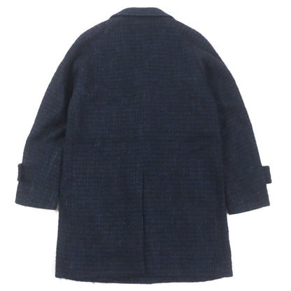 RING JACKET ウール アルパカ モヘア シルク チェック コート