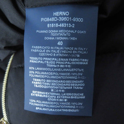 Herno レディース フード付きダウンコート ブラック