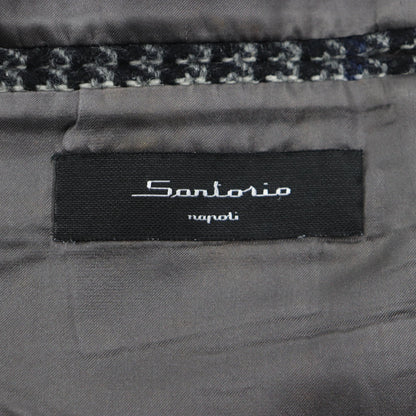 Sartorio ウール ハウンドトゥース チェスター コート