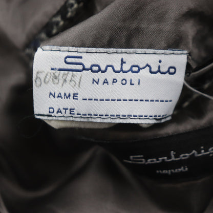 Sartorio ウール ハウンドトゥース チェスター コート