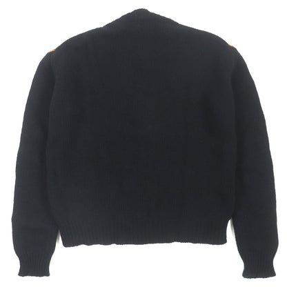 マルニ×CARHARTT ウール シルク ロゴ ニット セーター ブラック