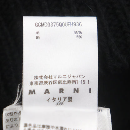 マルニ×CARHARTT ウール シルク ロゴ ニット セーター ブラック