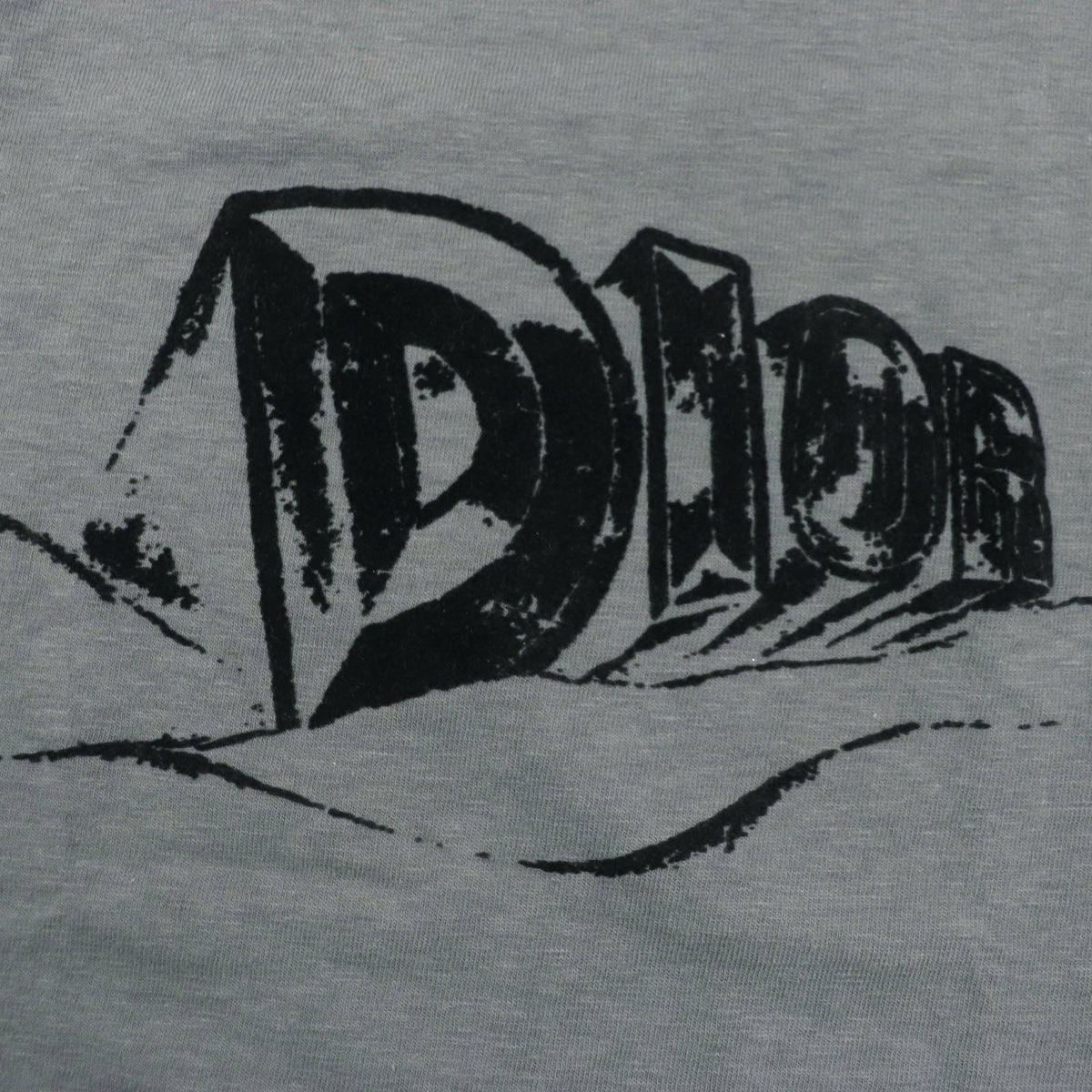ディオール スラブ コットン ジャージー Tシャツ グレー S