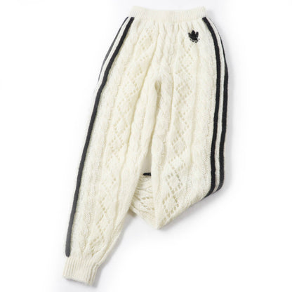 グッチ×adidas モヘア ナイロン ニット パンツ