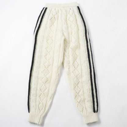 グッチ×adidas モヘア ナイロン ニット パンツ