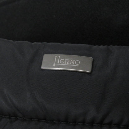Herno ウール ナイロン ダッフル コート ブラック 44