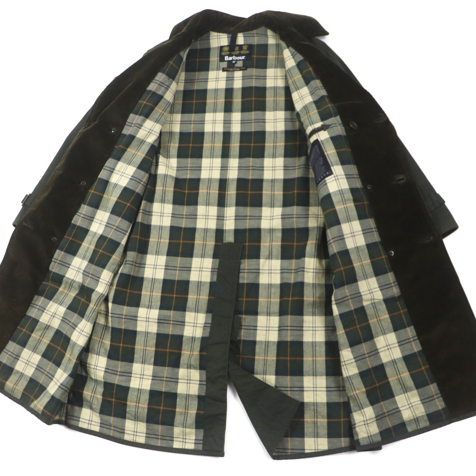 Barbour チェック オイルド コート