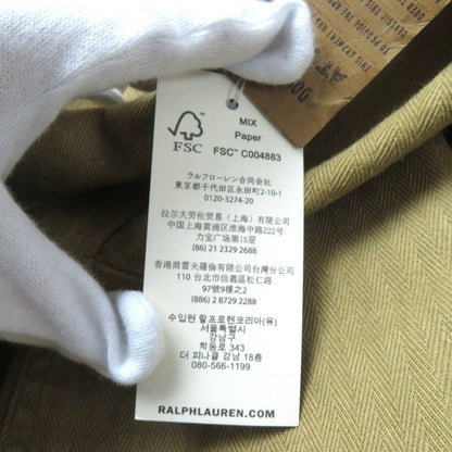 コットン ヘリンボーン 半袖 ジャンプスーツ