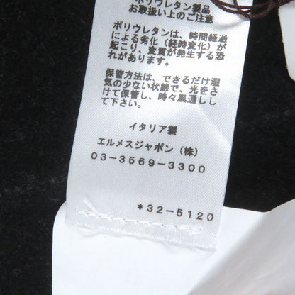 エルメス ウール カシミア チェック ダブル コート