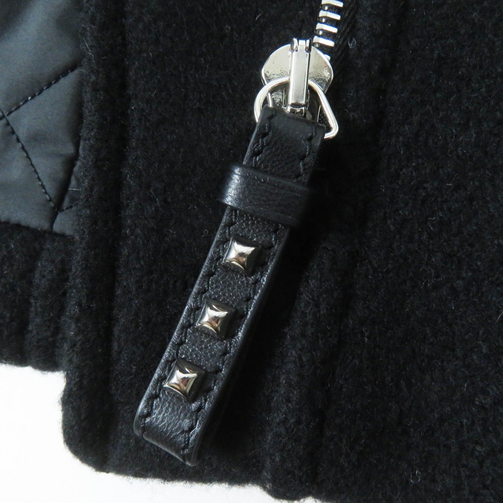 エルメス メドール メタル パデッド ジャケット ブラック 34