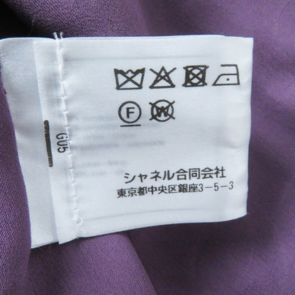 シャネル ツイード ジャケット パープル 36 レディース