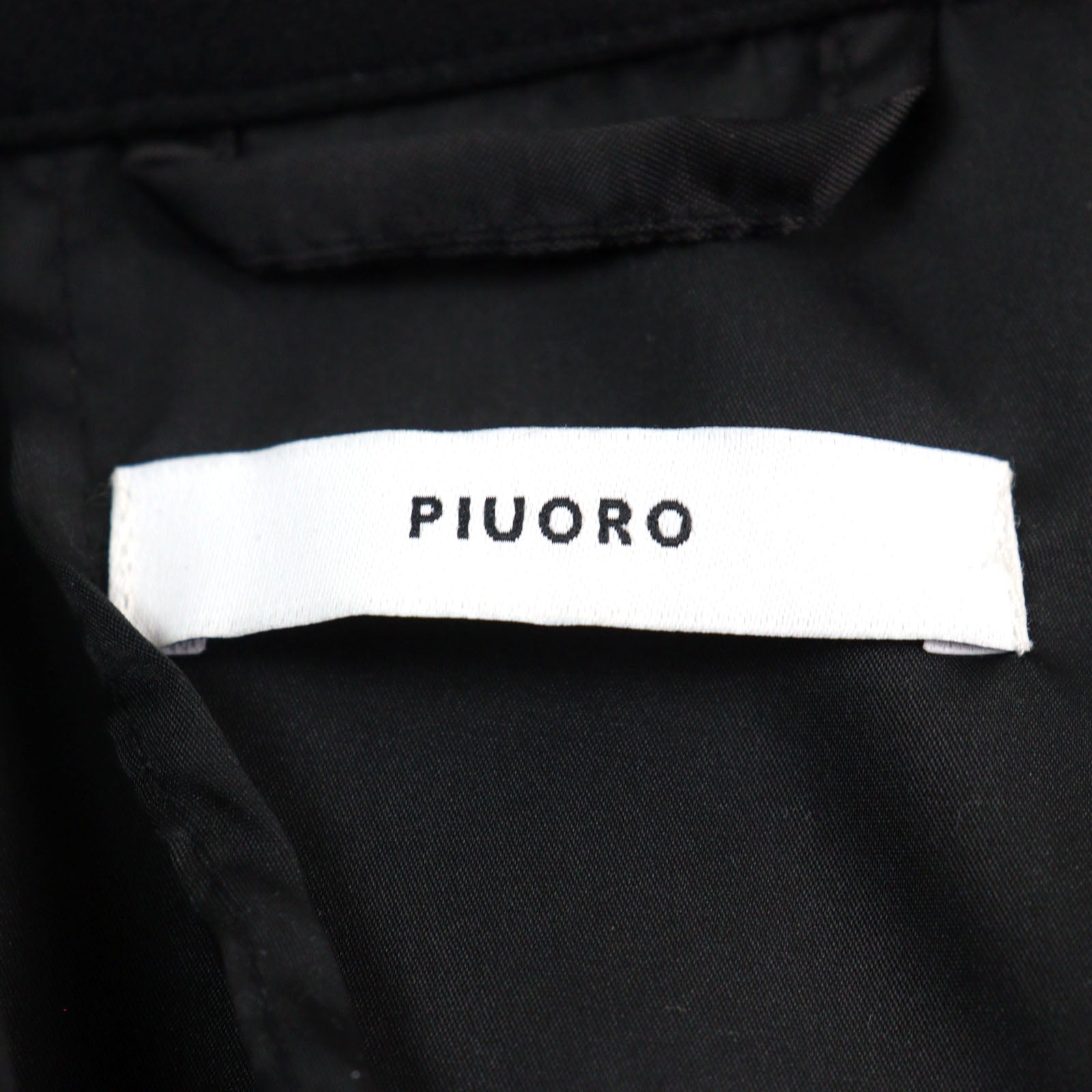 PIUORO PR01J01 メンズ ブラック テーラード ジャケット