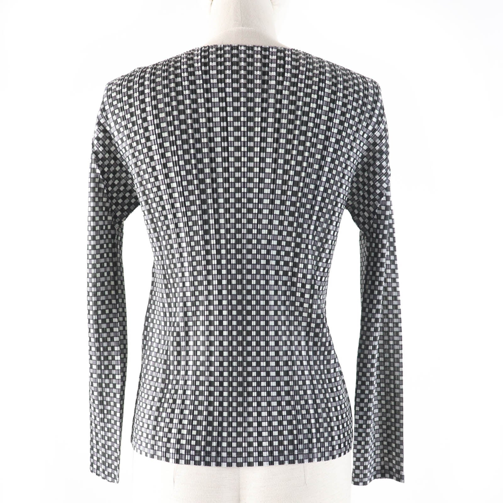 PLEATS PLEASE ポリエステル チェック 長袖 コート