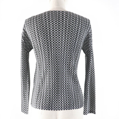 PLEATS PLEASE ポリエステル チェック 長袖 コート