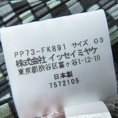 PLEATS PLEASE ポリエステル チェック 長袖 コート