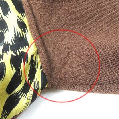 LEONARD FASHION ウール シルク レオパード ニット プルオーバー