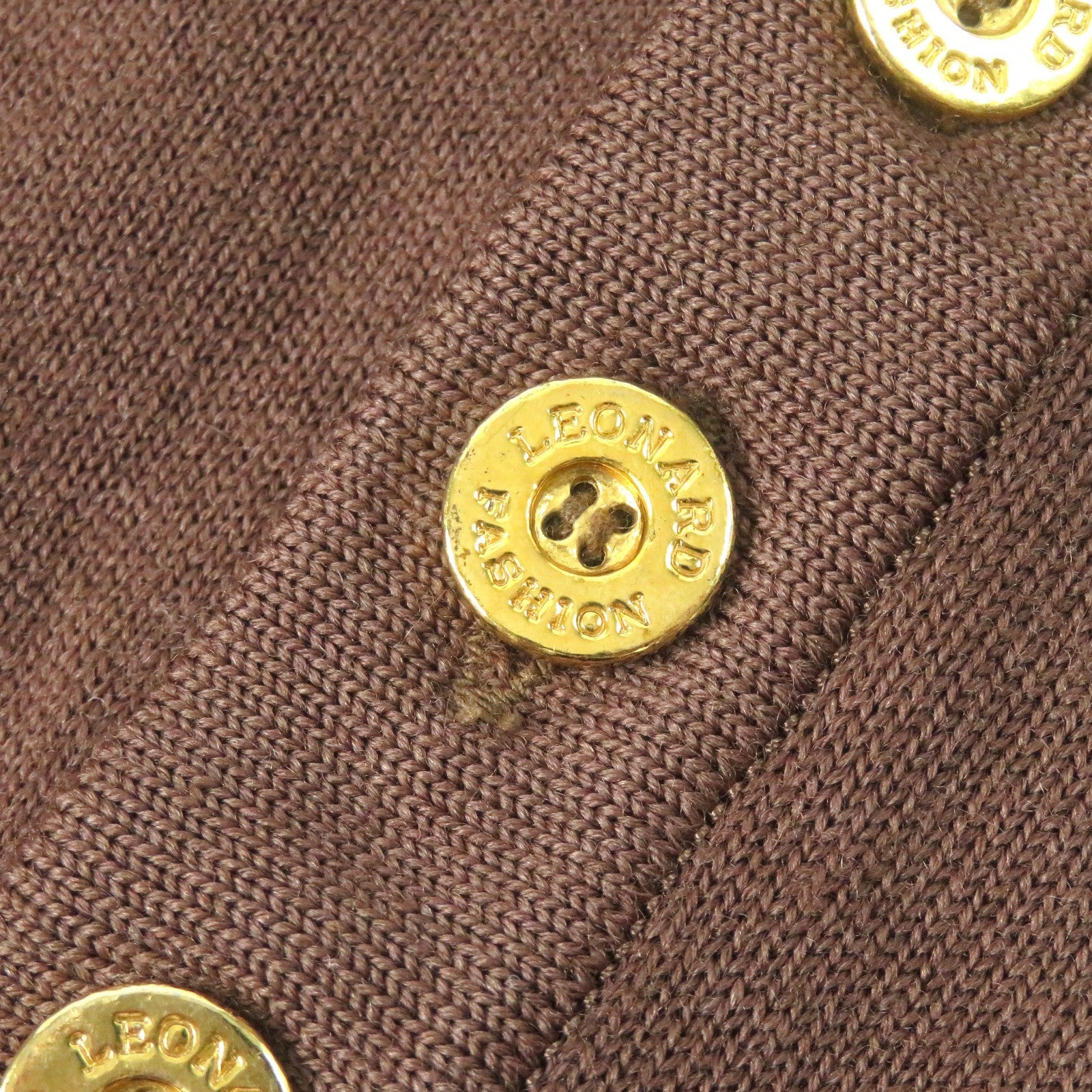 LEONARD FASHION ウール シルク レオパード ニット プルオーバー