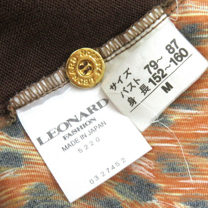 LEONARD FASHION ウール シルク レオパード ニット プルオーバー