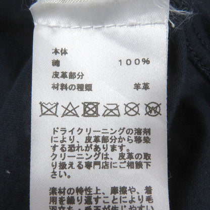 エルメス レザー パズル Tシャツ ネイビー XS