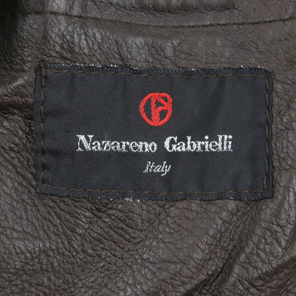 Nazareno Gabrielli シアリング コート ダーク ブラウン