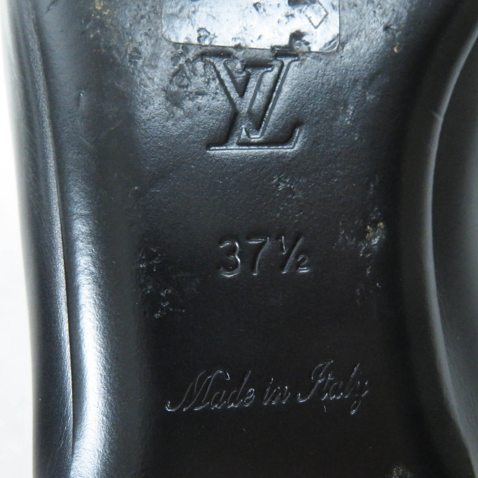 ルイヴィトン LV メタル ロゴ レザー ローファー