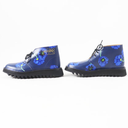 ケンゾー ケンゾーWAVE NIGO ポピー プリント レザー ブーツ