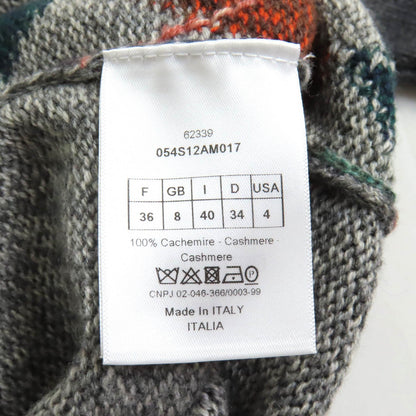 クリスチャン ディオール ビー 刺繍 アーガイル カシミア ニット