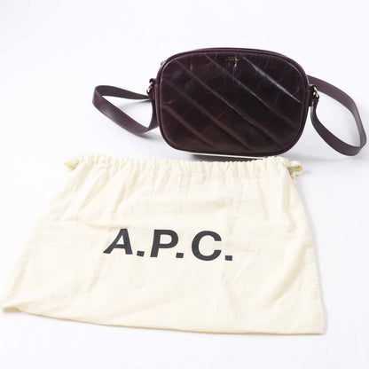 A.P.C. キルティング レザー ショルダー バッグ