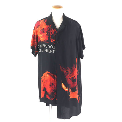 Yohji Yamamoto POUR HOMME シルク プリント シャツ